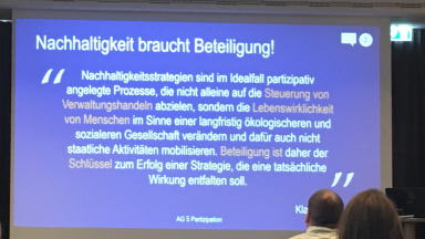 Präsentation Arbeitsgruppe Partizipation Nachhaltigkeitsplattform Brandenburg